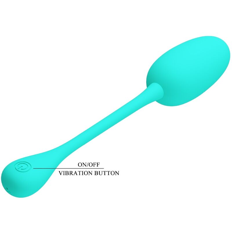 PRETTY LOVE - KNUCKER HUEVO VIBRADOR RECARGABLE VERDE AGUA - Imagen 7