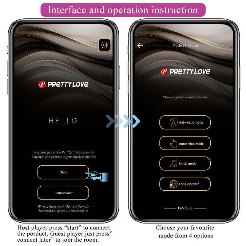 PRETTY LOVE - HECTOR VIBRADOR ELECTROSHOCK POR CONTROL POR APP LILA - Imagen 15