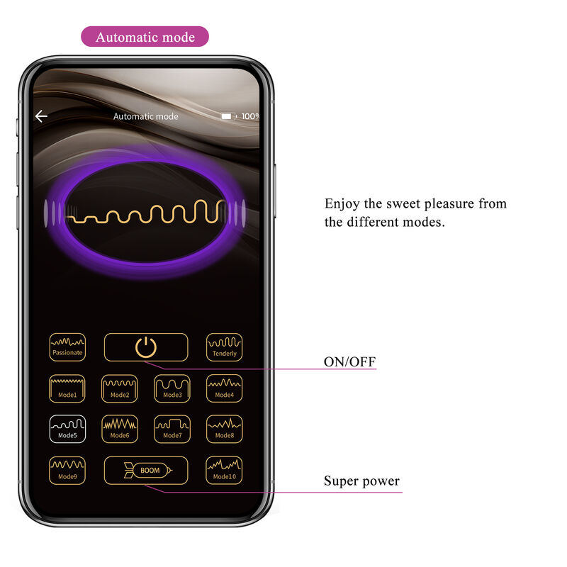 PRETTY LOVE - HECTOR VIBRADOR ELECTROSHOCK POR CONTROL POR APP LILA - Imagen 17