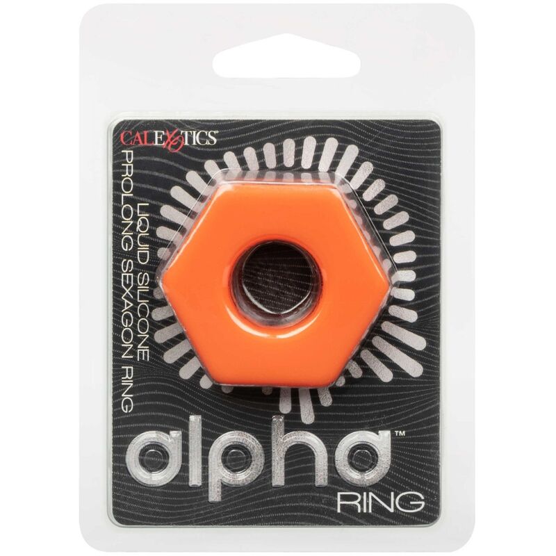 CALEXOTICS - ALPHA ANILLO PROLONG SEXGONO NARANJA - Imagen 6