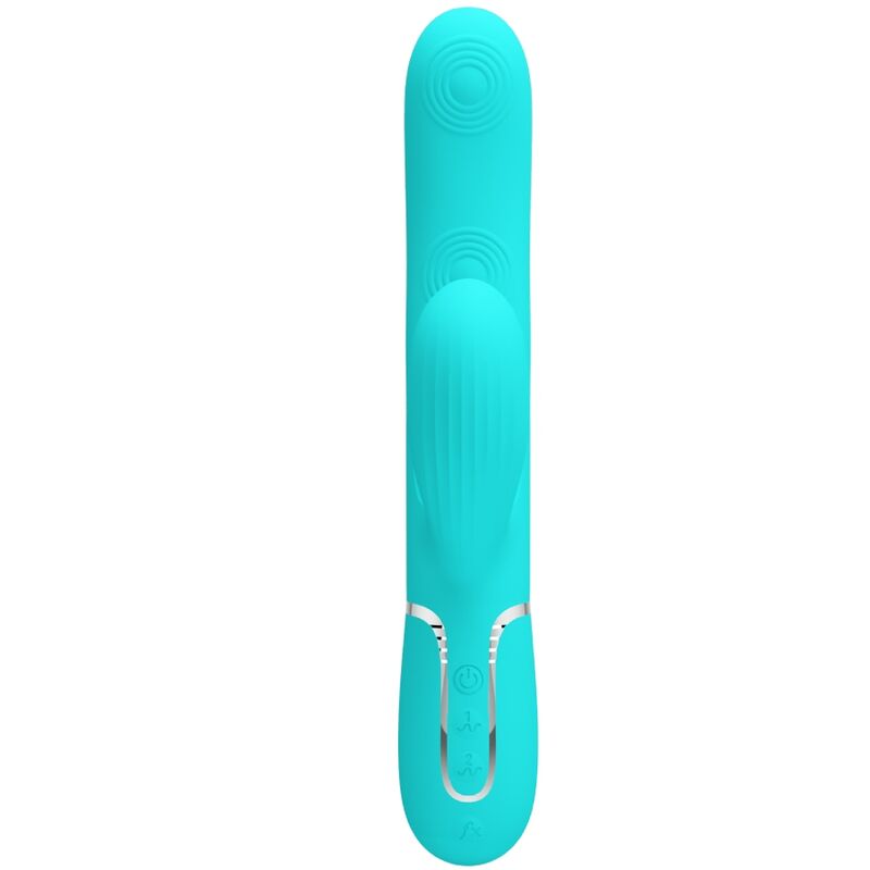 PRETTY LOVE - PERLITA VIBRADOR PUNTO G 3 EN 1 MULTIFUNCIÓN VERDE AGUA - Imagen 11