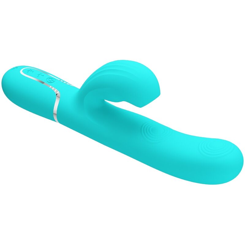PRETTY LOVE - PERLITA VIBRADOR PUNTO G 3 EN 1 MULTIFUNCIÓN VERDE AGUA - Imagen 3