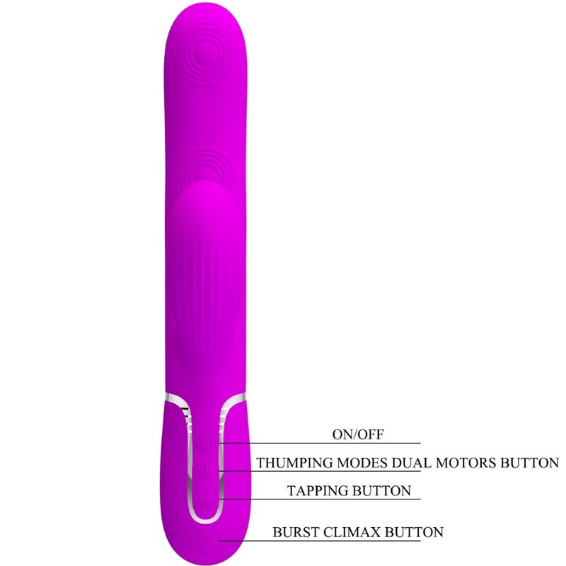 PRETTY LOVE - PERLITA VIBRADOR PUNTO G 3 EN 1 MULTIFUNCIÓN VIOETA - Imagen 5