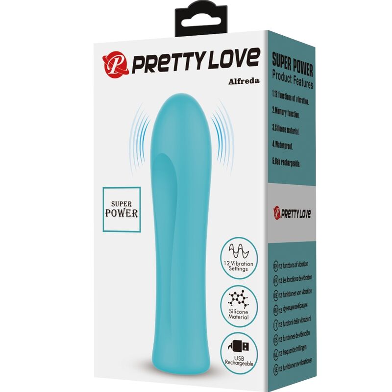 PRETTY LOVE - ALFREDA VIBRADOR SUPER POWER VERDE AGUA - Imagen 5