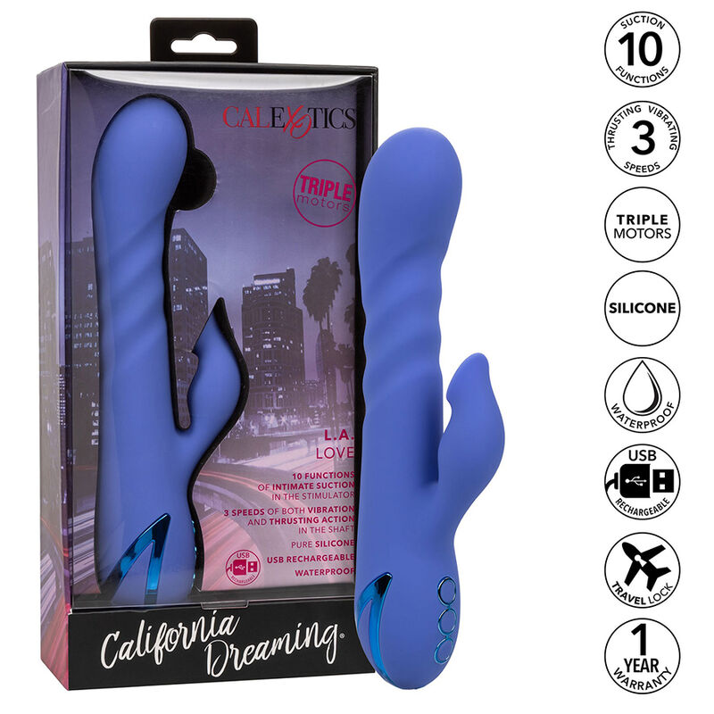 CALEXOTICS - L.A LOVE VIBRADOR & SUCCIONADOR AZUL BY CALIFORNIA DREAMING - Imagen 13