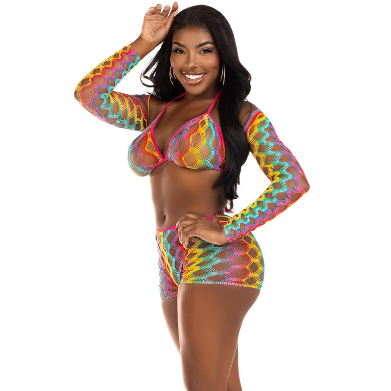 LEG AVENUE - SET TRES PIEZAS MULTICOLOR - Imagen 2
