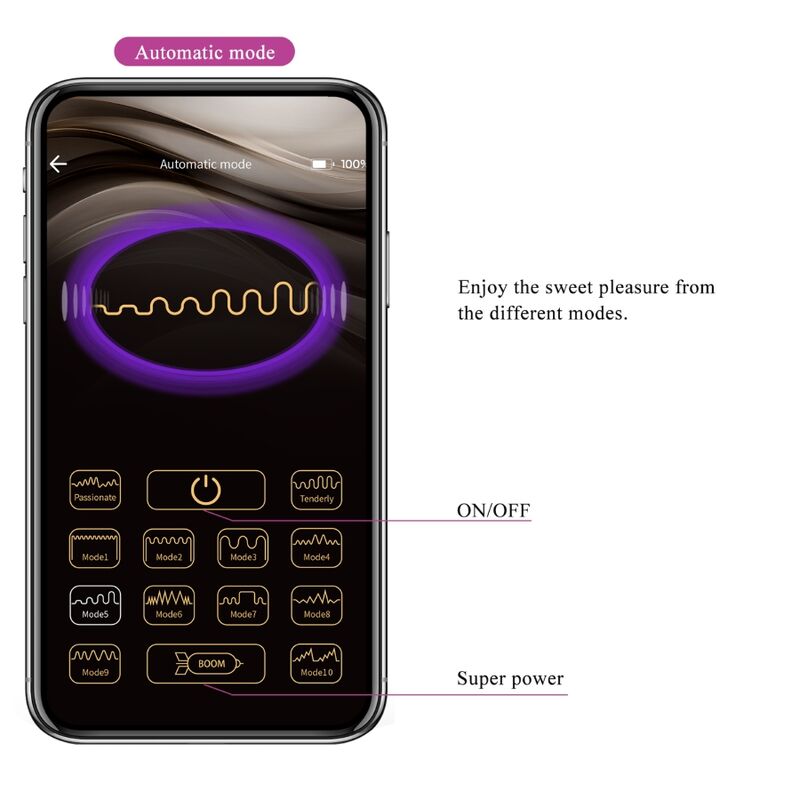 PRETTY LOVE - FISHERMAN HUEVO VIBRADOR LILA CONTROLADO POR APP - Imagen 12