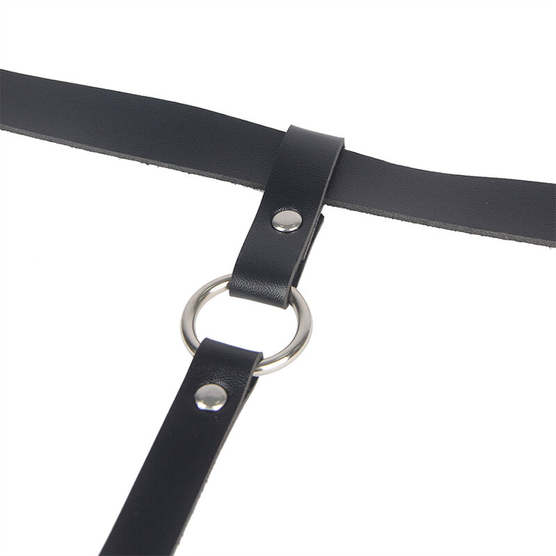 SUBBLIME - ARNÉS DE PIERNA CADENA CUERO NEGRO TALLA ÚNICA - Imagen 8