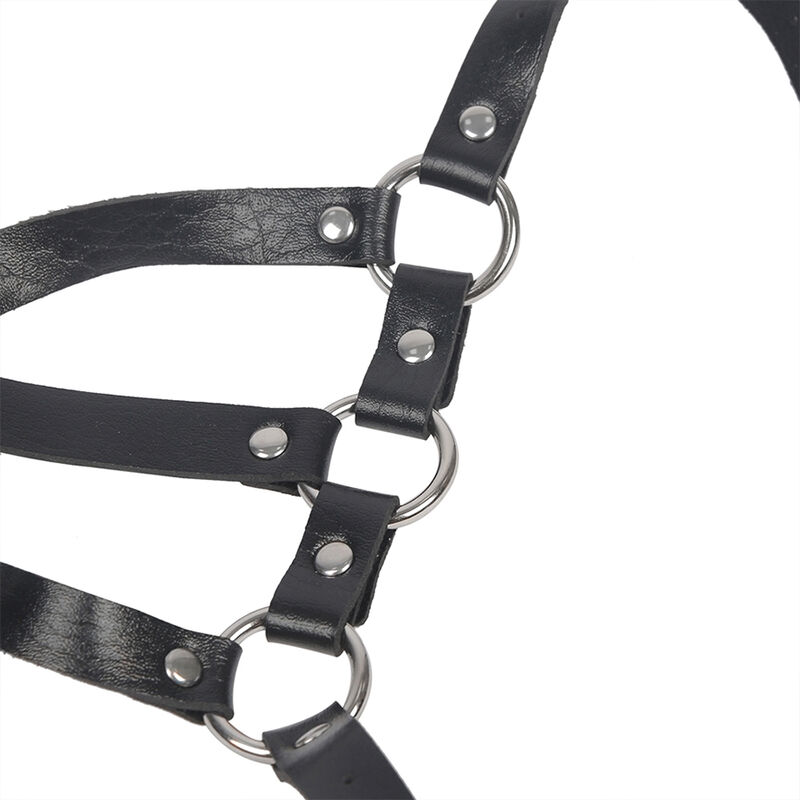 SUBBLIME - ARNÉS DE CUERPO CORREAS AJUSTABLE CUERO NEGRO TALLA ÚNICA - Imagen 8