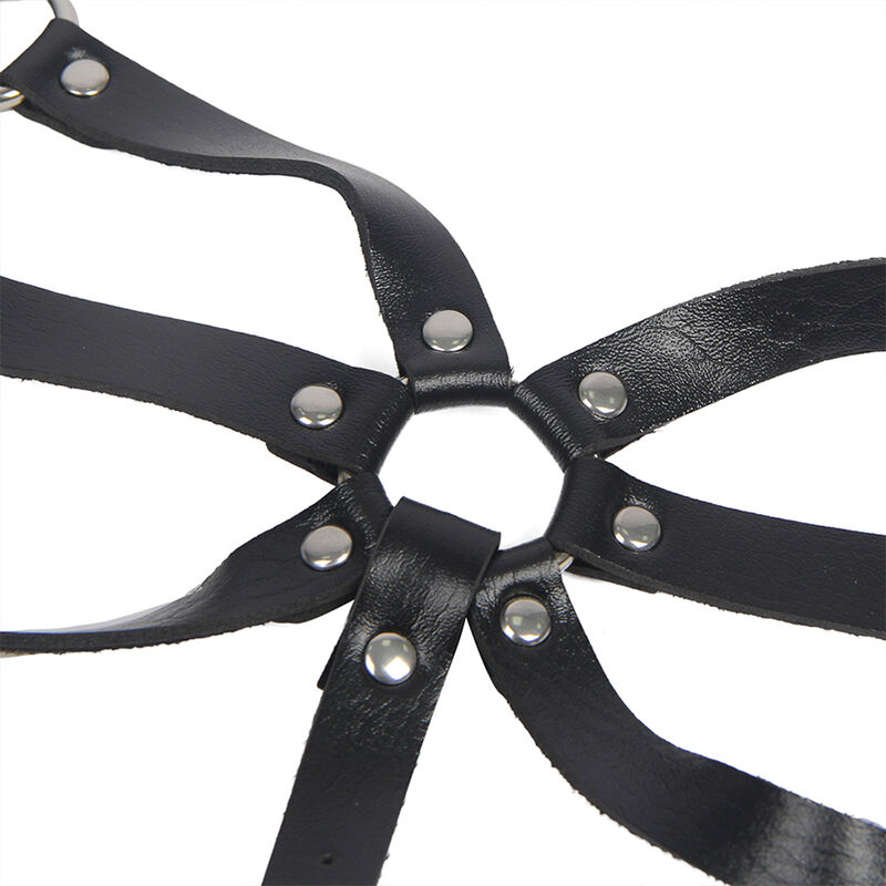 SUBBLIME - ARNÉS DE CUERPO CORREAS AJUSTABLE CUERO NEGRO TALLA ÚNICA - Imagen 2