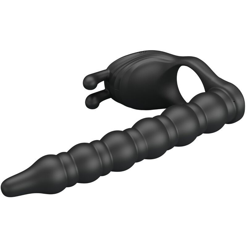 PRETTY LOVE - BLACKNEY ANILLO PENE CON PLUG VIBRADOR NEGRO - Imagen 3