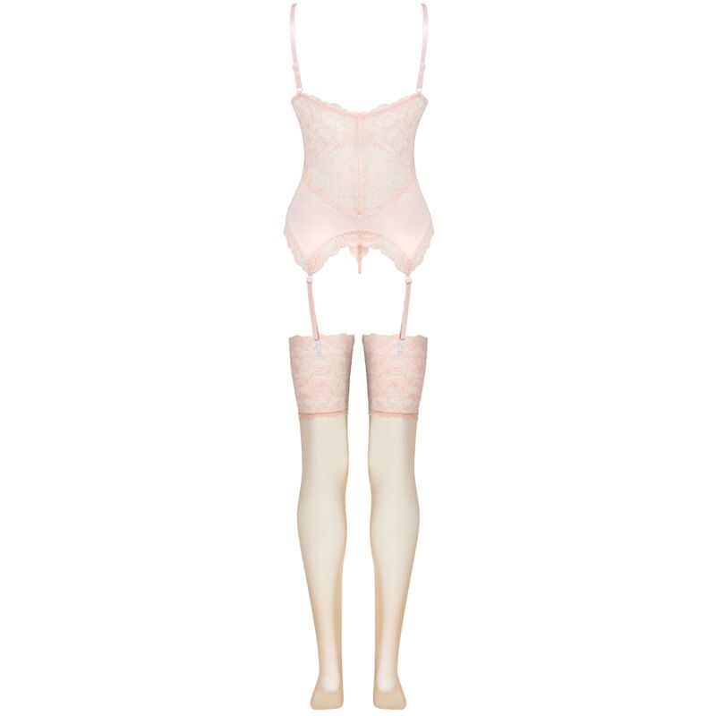 LIVCO CORSETTI FASHION - PERSINNE PEACH SET CORSET + PANTY + MEDIAS - Imagen 3