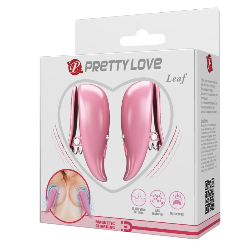 PRETTY LOVE - LEAF PINZAS VIBRATORIAS PARA PEZONES ROSA - Imagen 6