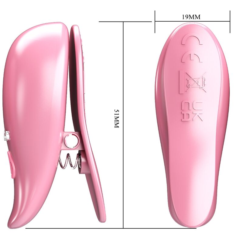PRETTY LOVE - LEAF PINZAS VIBRATORIAS PARA PEZONES ROSA - Imagen 3
