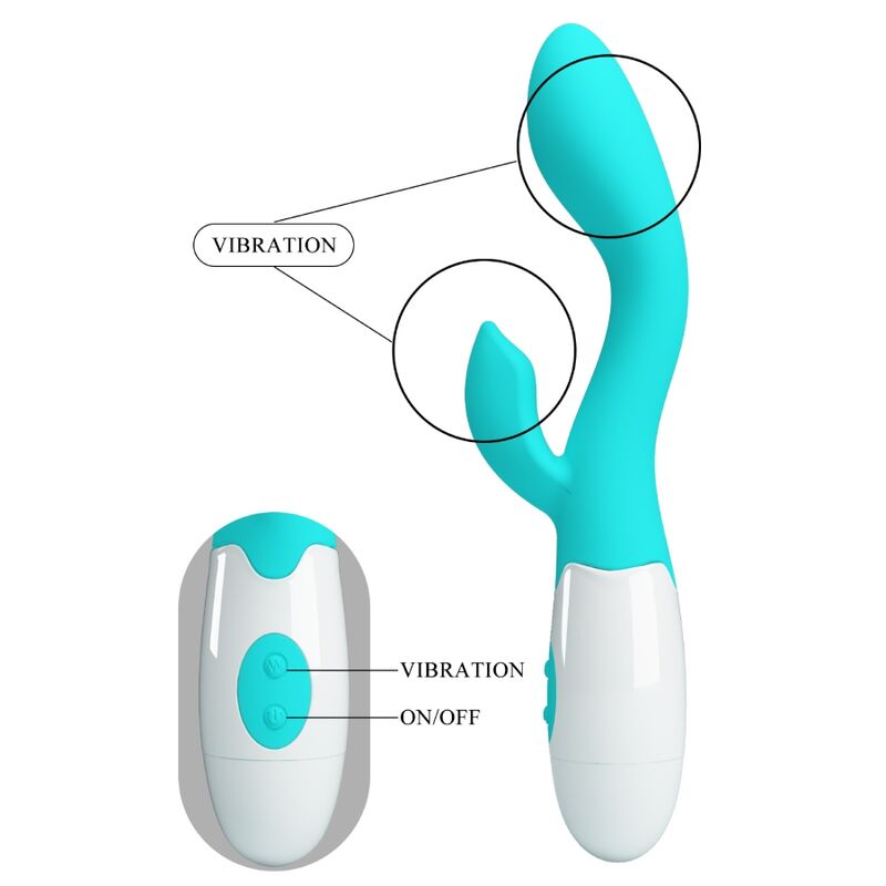 PRETTY LOVE - BRIGHTY VIBRADOR PUNTO G VERDE AGUA - Imagen 4
