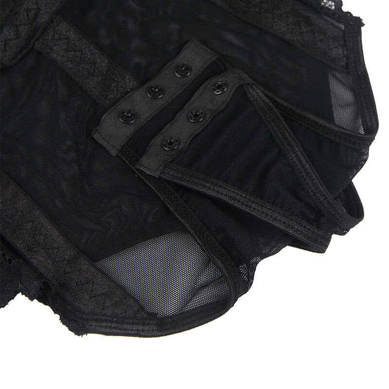 SUBBLIME - TEDDY CON LIGUERO DETALLE TIRAS PECHO NEGRO S/M - Imagen 9