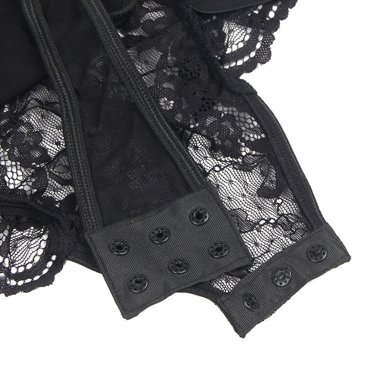SUBBLIME - TEDDY CON LIGA DETALLE ENCAJES Y TIRAS NEGRO S/M - Imagen 14