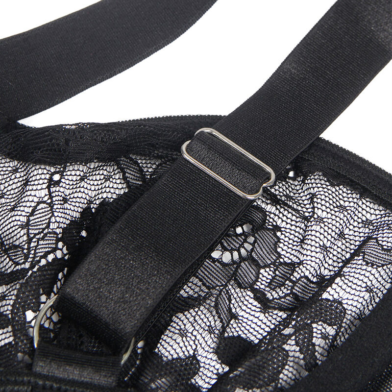 SUBBLIME - TEDDY CON LIGA DETALLE ENCAJES Y TIRAS NEGRO S/M - Imagen 9
