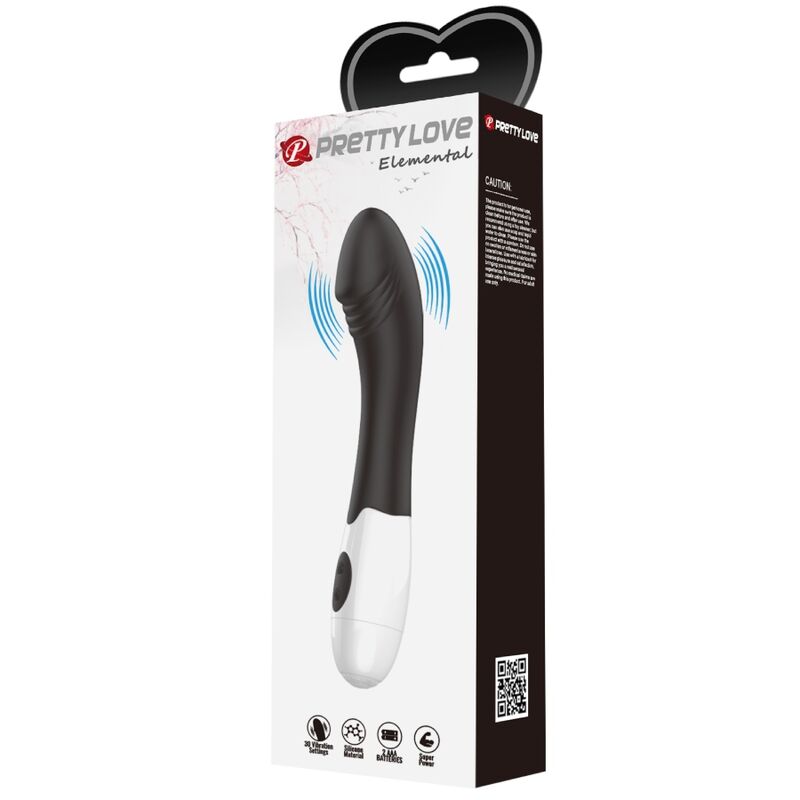 PRETTY LOVE - ELEMENTAL VIBRADOR PUNTO G 30 MODOS NEGRO - Imagen 2