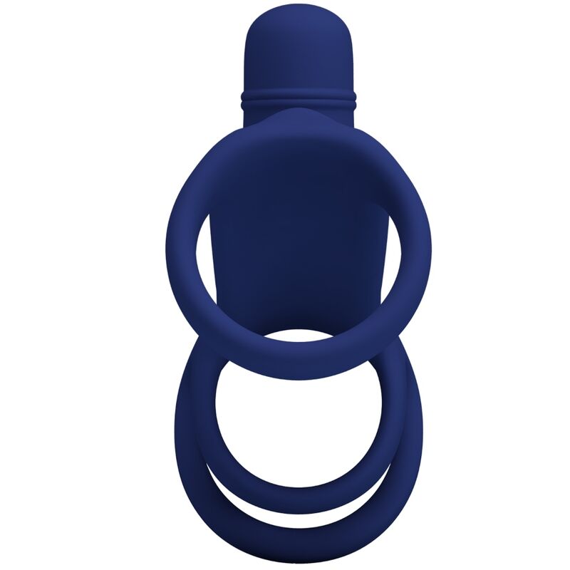 PRETTY LOVE - ELISH ANILLO VIBRADOR CON EXTENSIÓN AZUL - Imagen 4