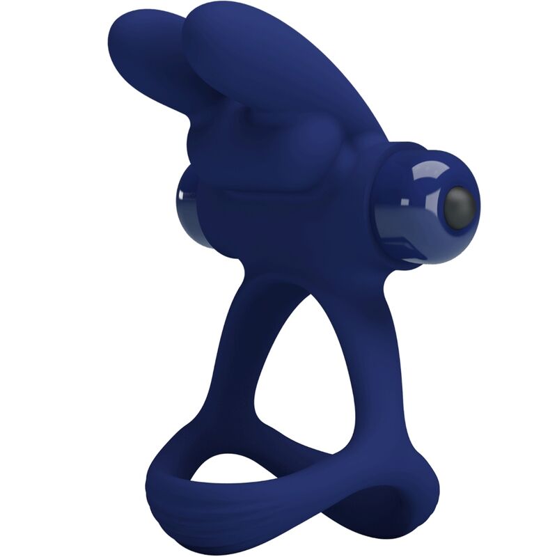 PRETTY LOVE - FRANCISCO DOBLE ANILLO VIBRADOR RABBIT AZUL - Imagen 8