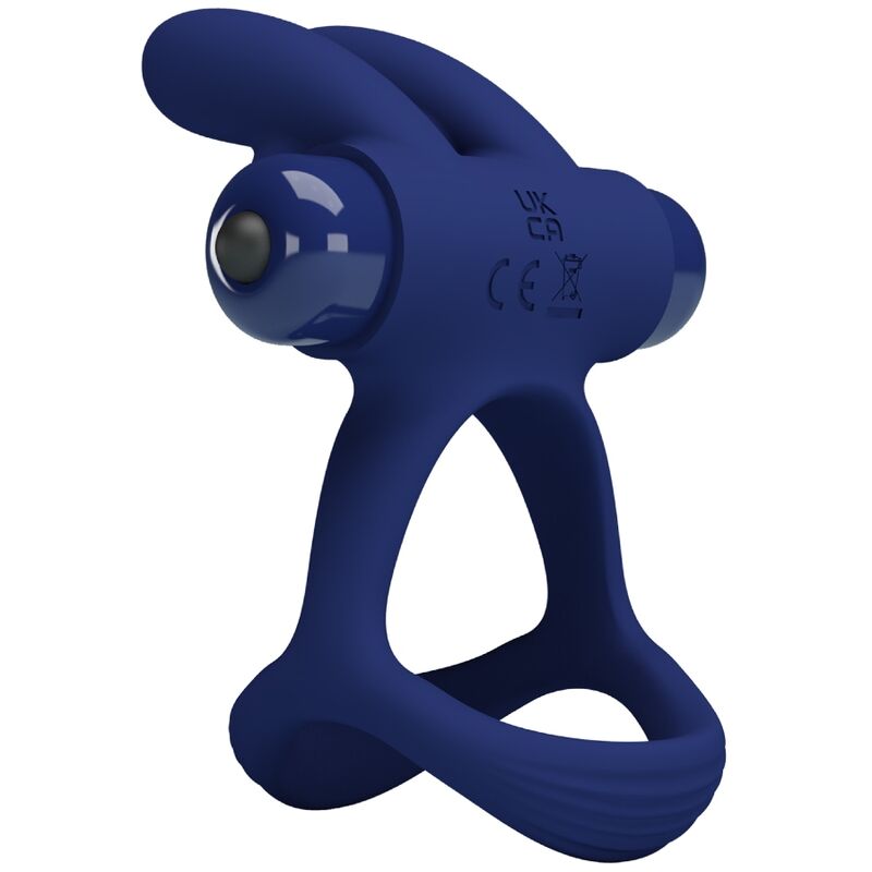 PRETTY LOVE - FRANCISCO DOBLE ANILLO VIBRADOR RABBIT AZUL - Imagen 5