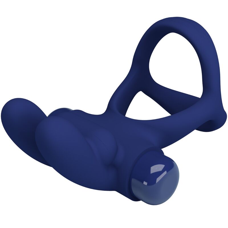 PRETTY LOVE - FRANCISCO DOBLE ANILLO VIBRADOR RABBIT AZUL - Imagen 3