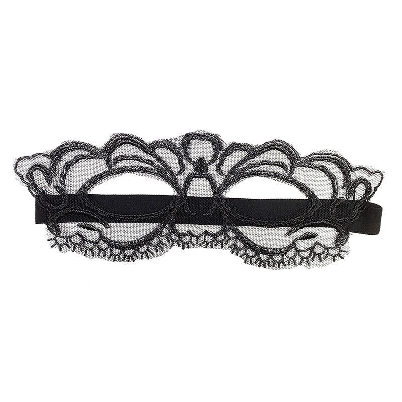 QUEEN LINGERIE - ANTIFAZ DE ENCAJE FINO NEGRO - Imagen 2