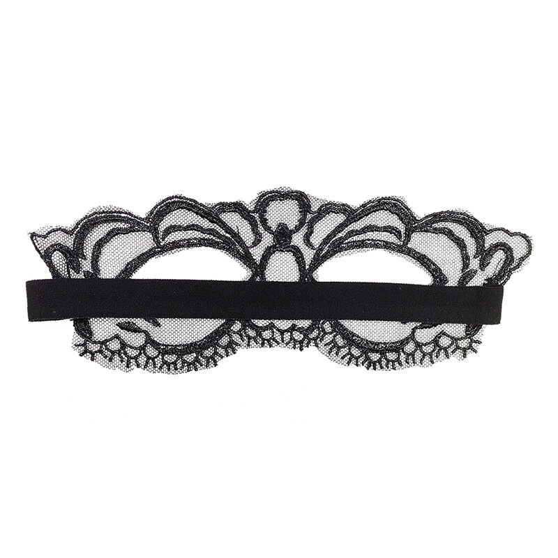 QUEEN LINGERIE - ANTIFAZ DE ENCAJE FINO NEGRO - Imagen 3
