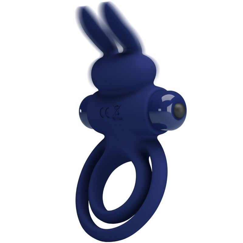PRETTY LOVE - DAREY DOBLE ANILLO VIBRADOR RABBIT AZUL - Imagen 2