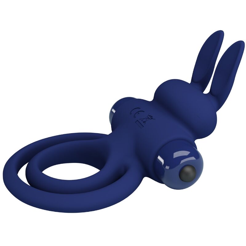 PRETTY LOVE - DAREY DOBLE ANILLO VIBRADOR RABBIT AZUL - Imagen 9