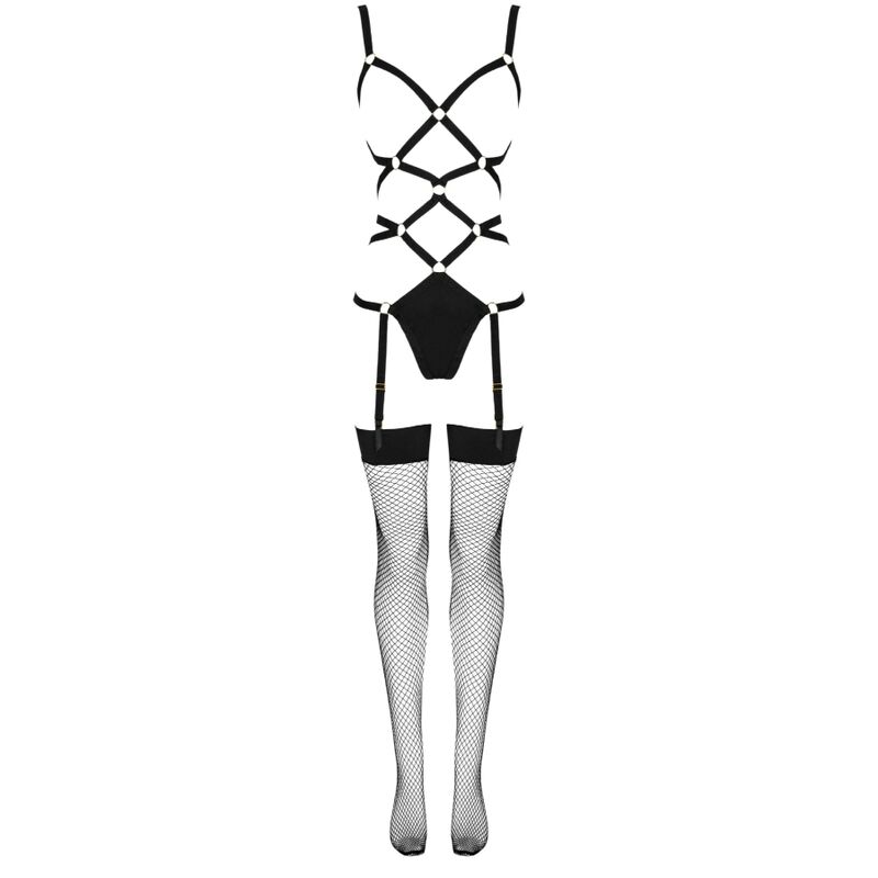 LIVCO CORSETTI FASHION - THIARA LC 20213 SET BODY + MEDIAS NEGRO S/M - Imagen 8