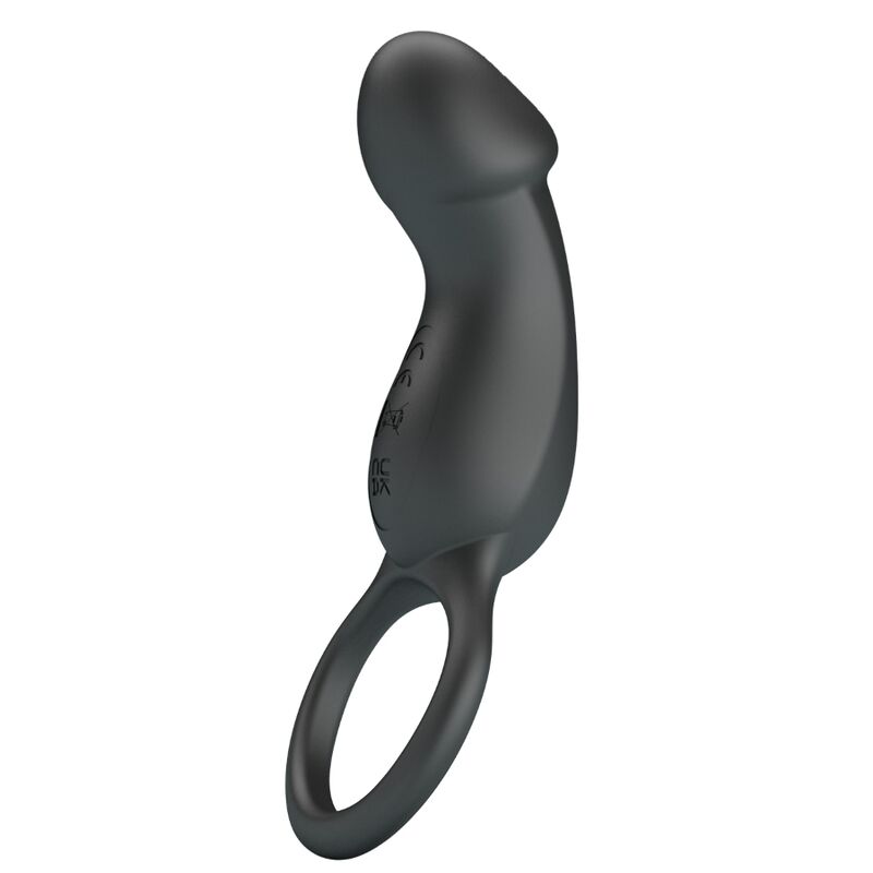 PRETTY LOVE - TRAE ANILLO VIBRADOR CON ESTIMULADOR NEGRO - Imagen 3