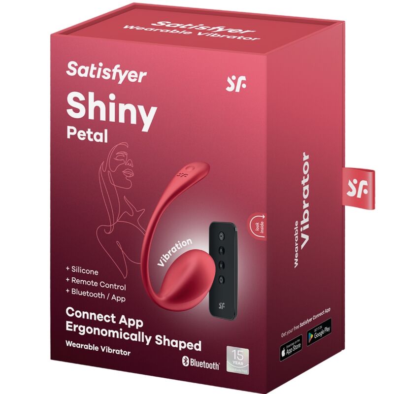 SATISFYER - SHINY PETAL ESTIMULADOR PUNTO G CONTROL REMOTO ROJO APP GRATUITA - Imagen 4