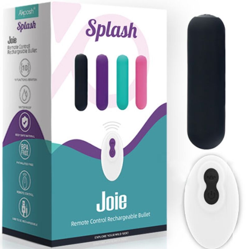 ARMONY - SPLASH JOIE BALA VIBRADORA SILICONA CONTROL REMOTO 10 VIBRACIONES 75 X 19 CM NEGRO - Imagen 8