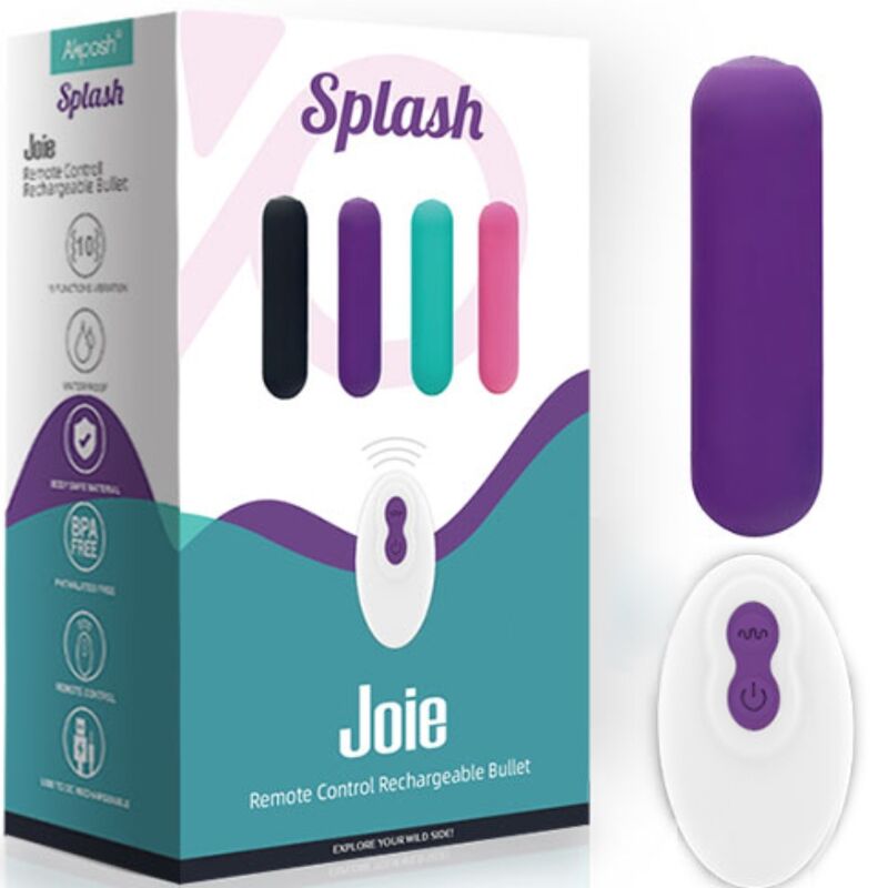 ARMONY - SPLASH JOIE BALA VIBRADORA SILICONA CONTROL REMOTO 10 VIBRACIONES 75 X 19 CM MORADO - Imagen 6