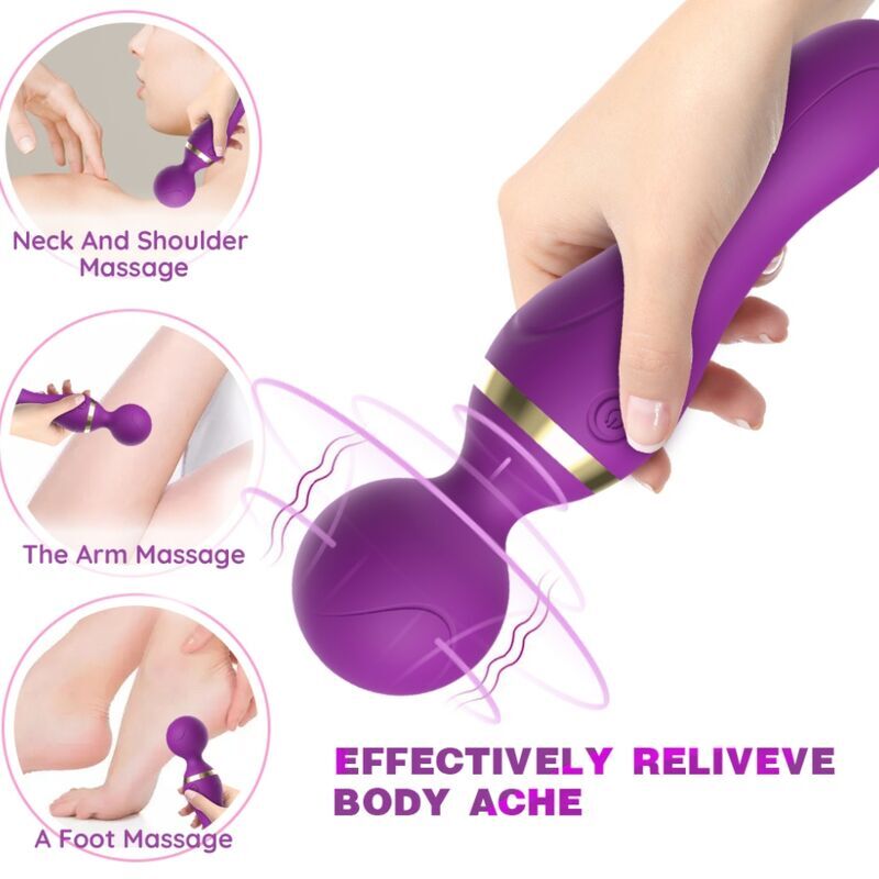 ARMONY - FREEZA MASAJEADOR & VIBRADOR CABEZA FLEXIBLE NEGRO - Imagen 2