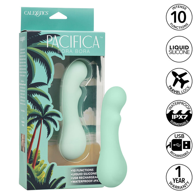 CALEXOTICS - PACIFICA BORA BORA ESTIMULADOR PUNTO G 10 VIBRACIONES AQUA - Imagen 2