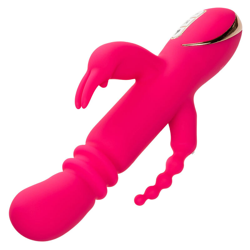 CALEXOTICS - JACK FANTASY TRIPLE VIBRADOR CALENTABLE RABBIT ROSA - Imagen 7