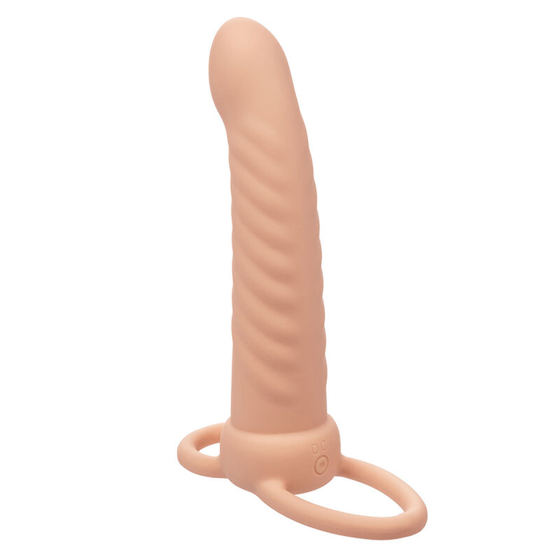 CALEXOTICS - MAXX DOBLE PENETRADOR ACANALADO 10 VIBRACIONES NATURAL - Imagen 10