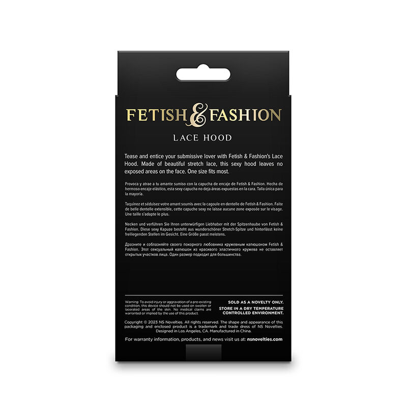 NS NOVELTIES - FETISH & FASHION PASAMONTAÑAS DE ENCAJE NEGRO - Imagen 2