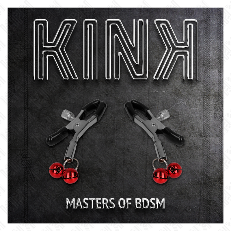 KINK - PINZAS PARA PEZONES CON DOBLE CAMPANILLA ROJO 6 CM - Imagen 4