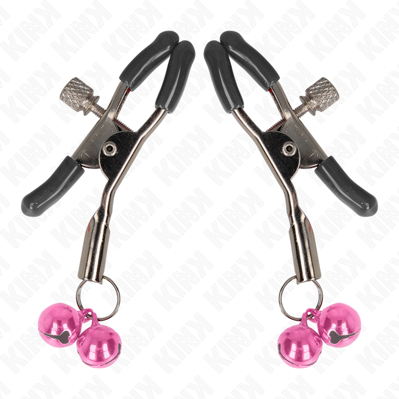 KINK - PINZAS PARA PEZONES CON DOBLE CAMPANILLA ROSA 6 CM - Imagen 5