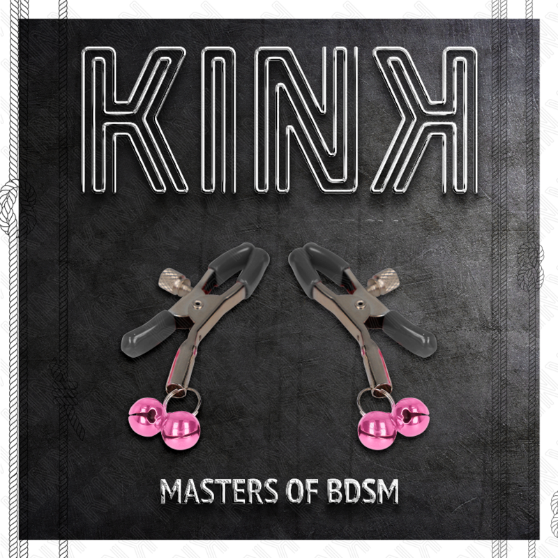 KINK - PINZAS PARA PEZONES CON DOBLE CAMPANILLA ROSA 6 CM - Imagen 3