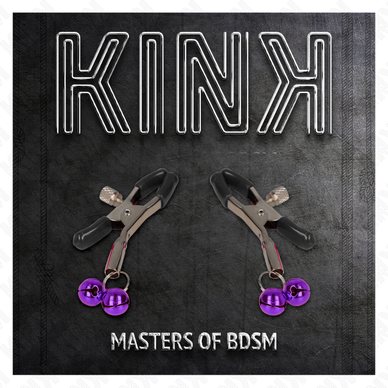 KINK - PINZAS PARA PEZONES CON DOBLE CAMPANILLA VIOLETA 6 CM - Imagen 3