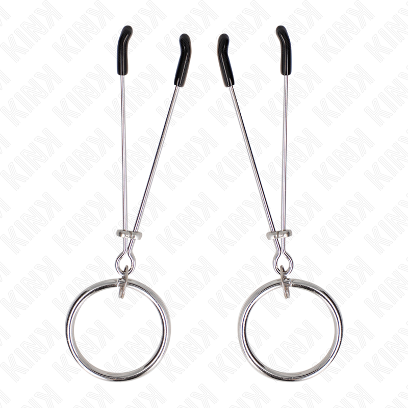 KINK - PINZAS PARA PEZONES FINA CON ARO PLATEADO 7 CM - Imagen 5