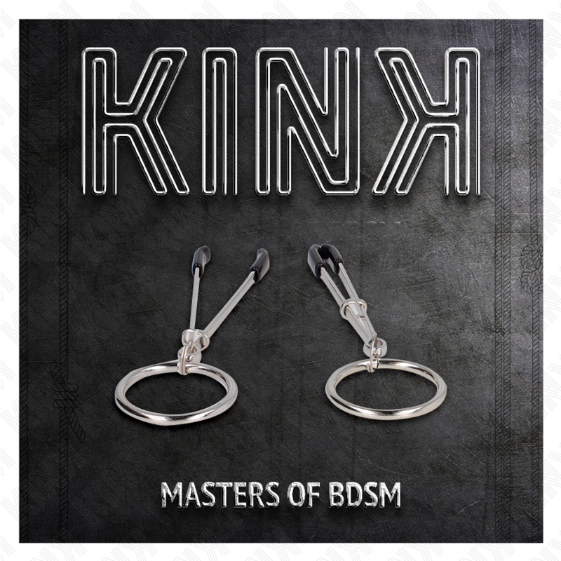 KINK - PINZAS PARA PEZONES FINA CON ARO PLATEADO 7 CM - Imagen 2