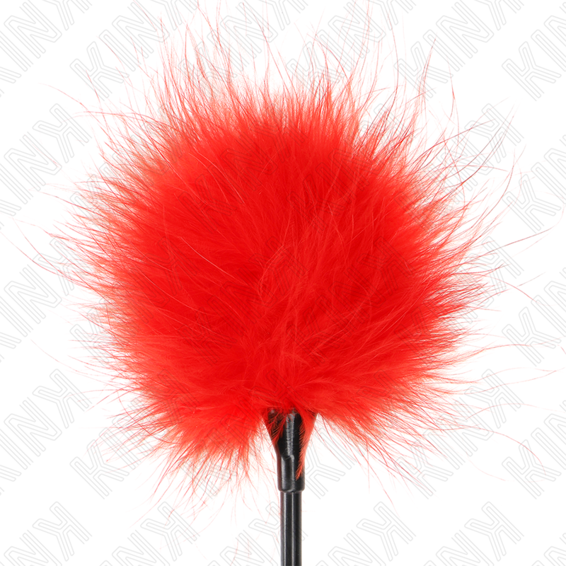 KINK - PLUMAS PARA COSQUILLAS ROJO USADO PARA EL KIT BONDAGE 27 CM - Imagen 4