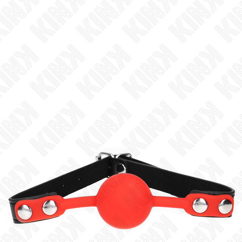 KINK - MORDAZA DE BOLA 4 CM DE SILICONA ROJA 60 x 2 CM - Imagen 4