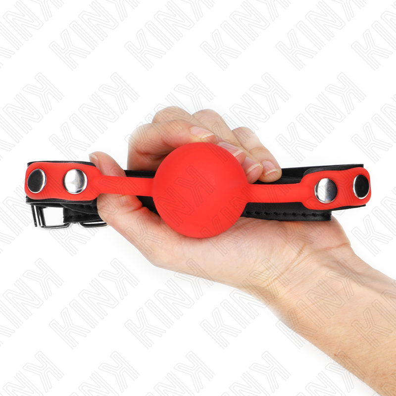 KINK - MORDAZA DE BOLA 4 CM DE SILICONA ROJA 60 x 2 CM - Imagen 2